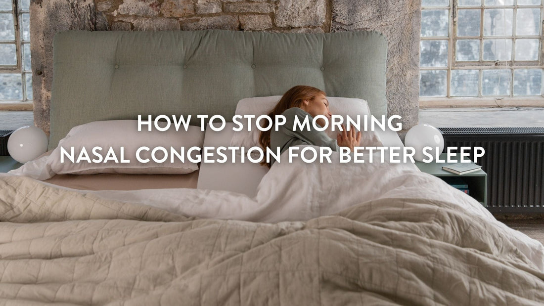 Person sleeping on a Putnams Bed Wedge to combat nasal congestion