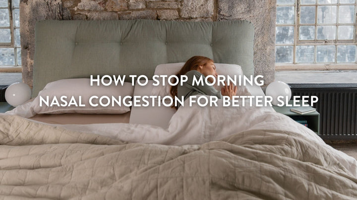 Person sleeping on a Putnams Bed Wedge to combat nasal congestion
