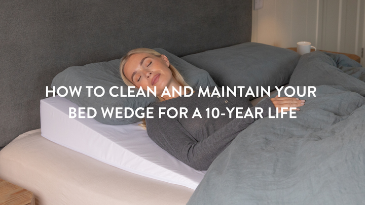 person sleeping on a bedwedge.com bed wedge pillow 