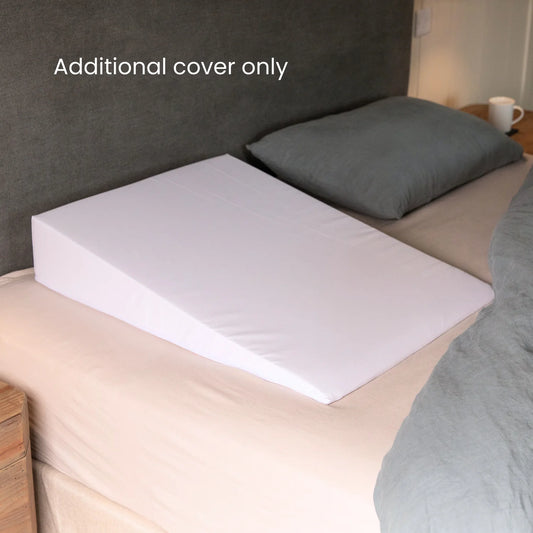 Additional Bed Wedge Cover 100% cotton or poly cotton folded up white
