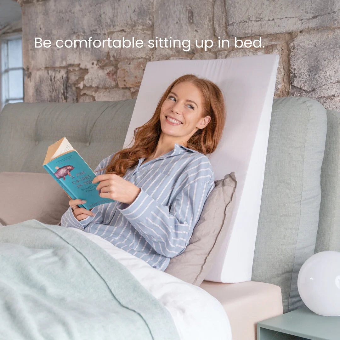 bed wedge pillow for acid reflux heartburn and snoring handmade in the UK for the USA 2 year guarantee