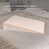 bed wedge pillow for acid reflux heartburn and snoring handmade in the UK for the USA 2 year guarantee