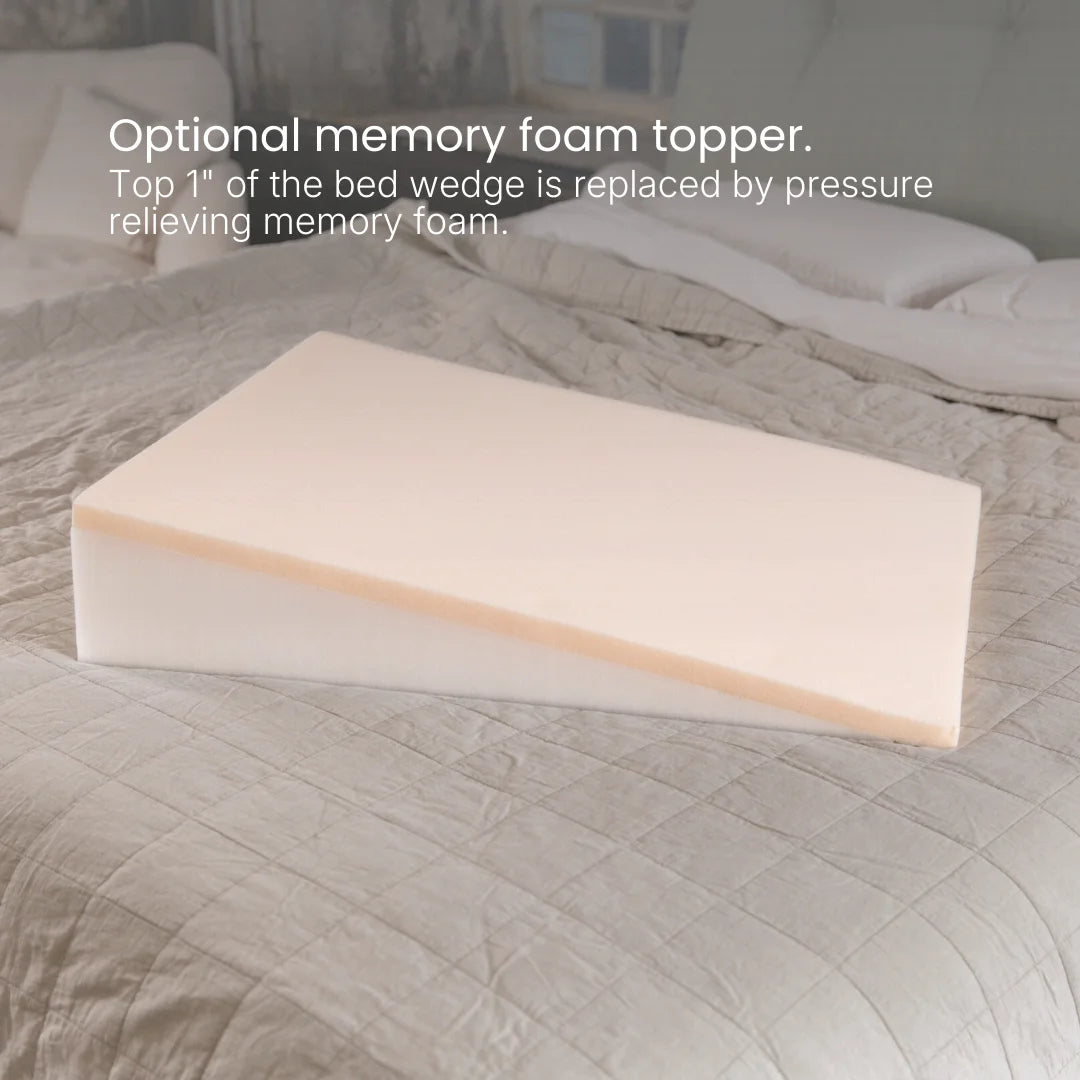 bed wedge pillow for acid reflux heartburn and snoring handmade in the UK for the USA 2 year guarantee