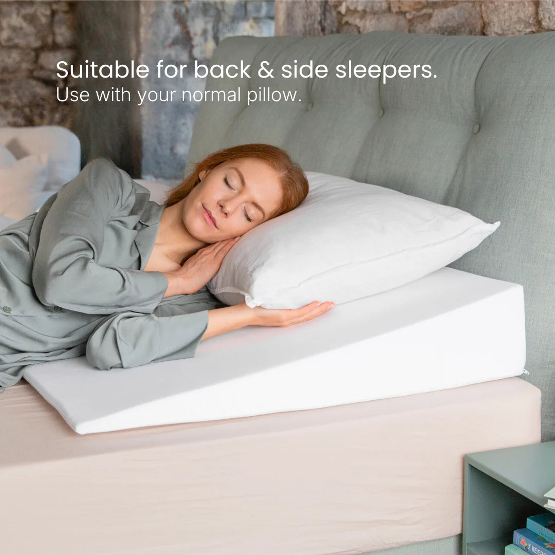 bed wedge pillow for acid reflux heartburn and snoring handmade in the UK for the USA 2 year guarantee