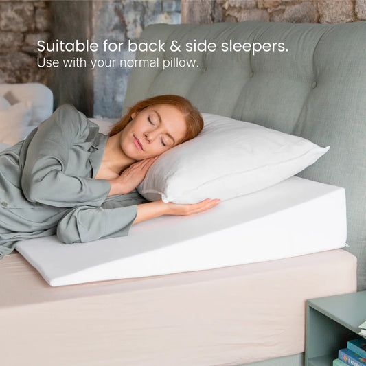 bed wedge pillow for acid reflux heartburn and snoring handmade in the UK for the USA 2 year guarantee