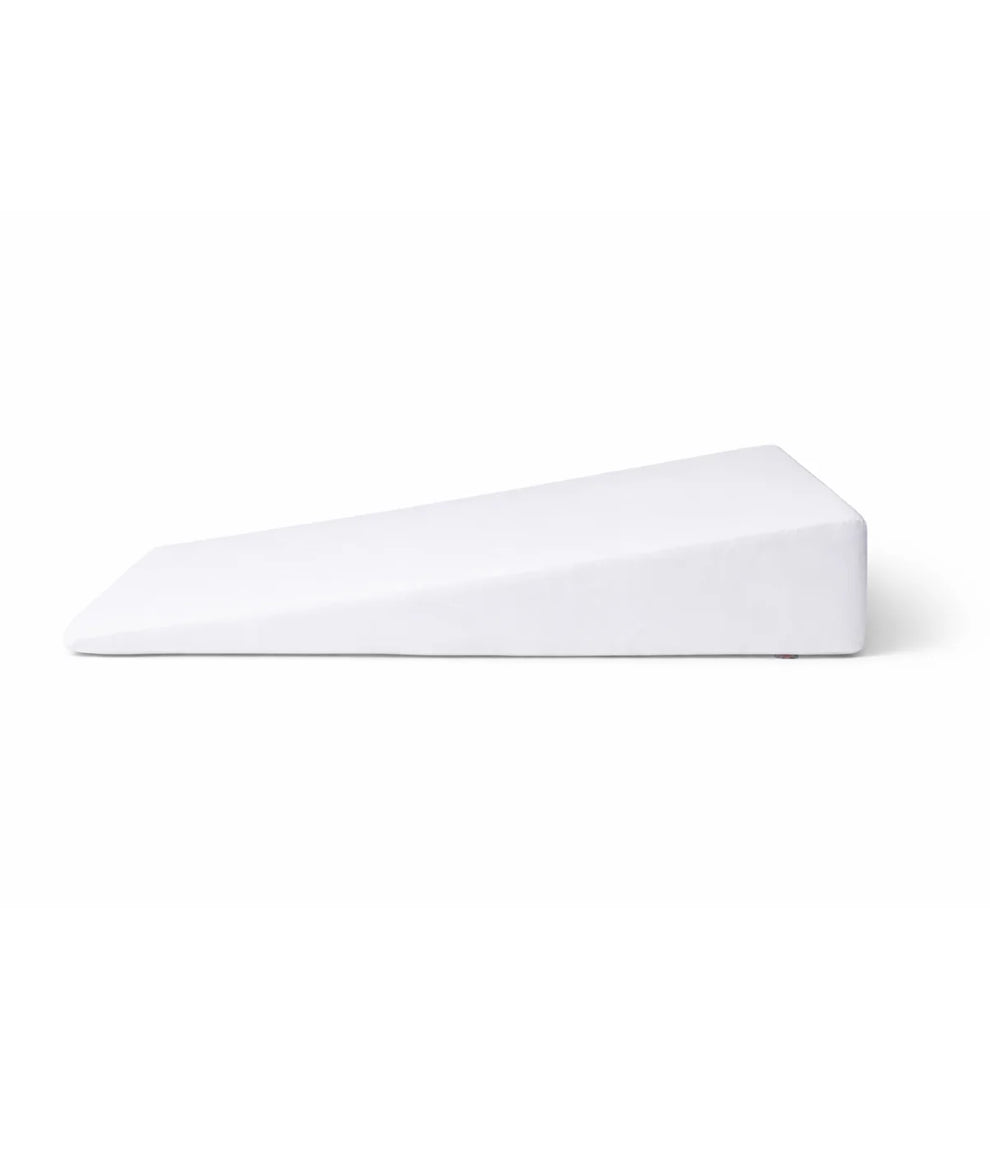 Bed wedge pillow with zipped cover for snoring acid reflux heartburn and more. 